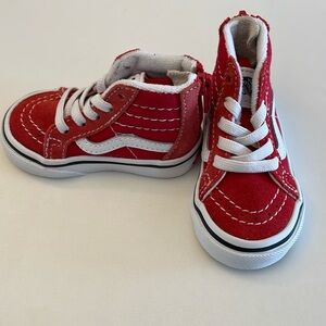 Toddler Sk8-Hi Zip Shoe, Racing Red / True White Size 3.0